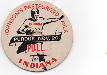 1937 Indiana vs Purdue Football Old Oaken Bucket Milk Cap