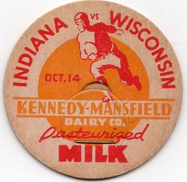 Indiana vs Wisconsin Kennedy Mansfield football Milk Cap