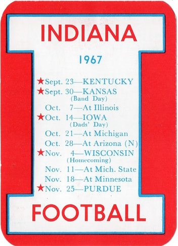 1967 Indiana Football Schedule Rose Bowl John Pont