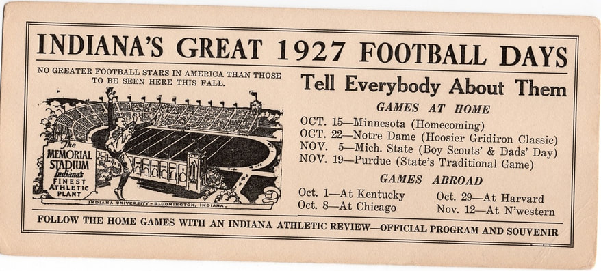 1927 Indiana Football Schedule