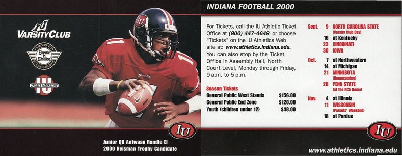 2000 Indiana Football Schedule